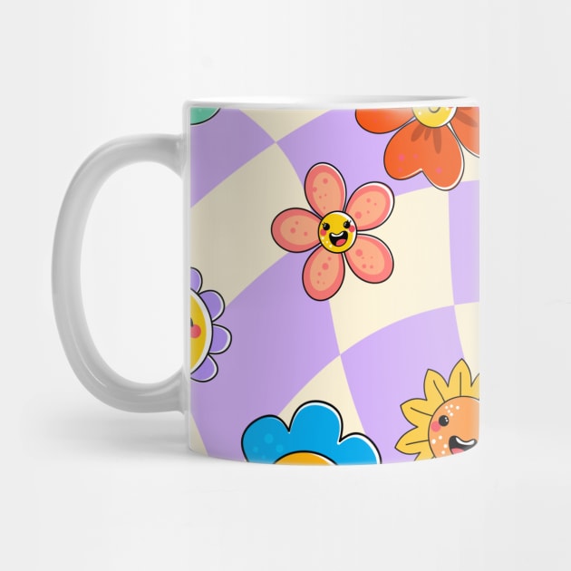 Bright Floral Smiley Purple by edmproject